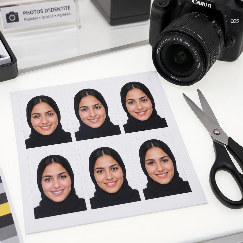 Illustration d’une planche de photos d’identité